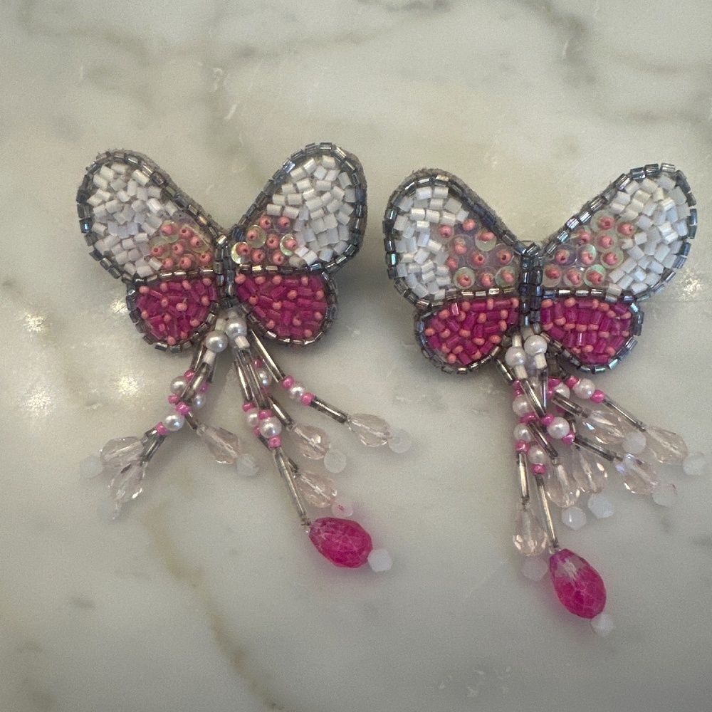 NWOT Olivia Dar butterfly earrings